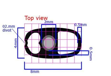 Tilum Male Sex Toys Tilum 14g Titanium Dermal Anchor with TwoHole Oval Base Price Per 1