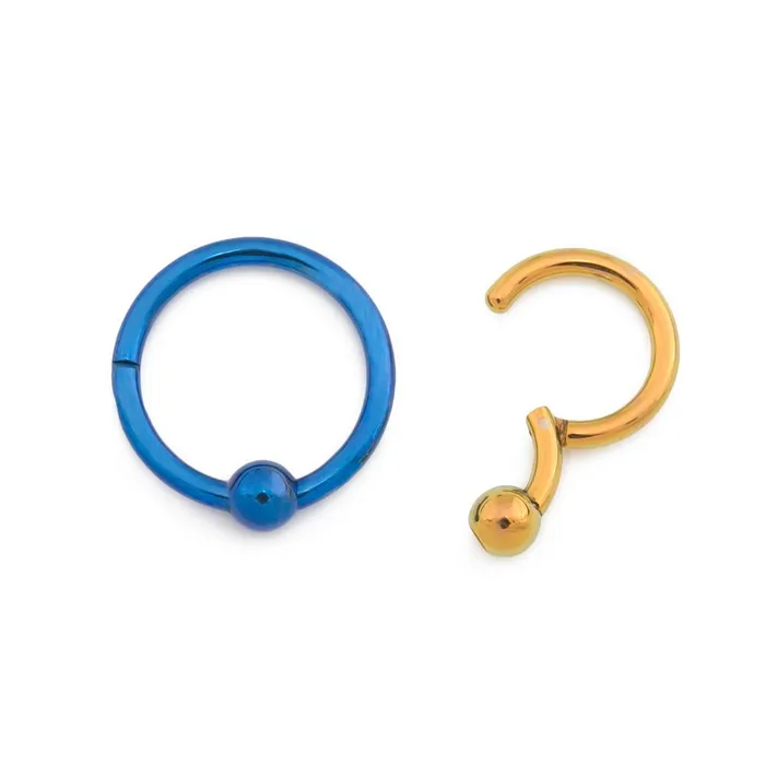 Tilum Male Sex Toys Tilum 16g Titanium Captive Bead Hinged Clicker Ring Price Per 1