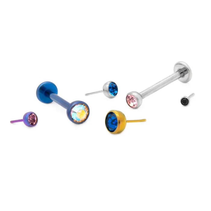 Tilum Male Sex Toys Tilum Jeweled Titanium Threadless Top Pick Size Price Per 1