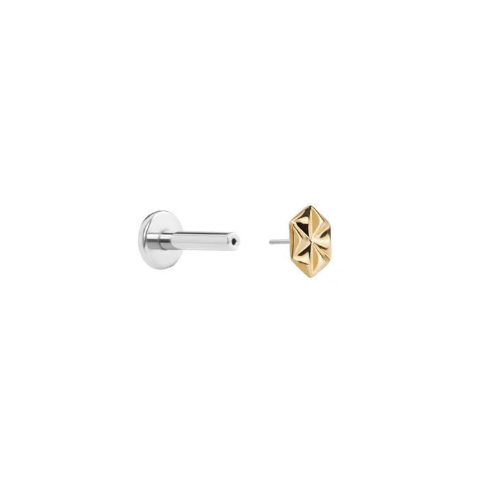 Tilum Tilum 14kt Yellow Gold Patchwork Star Threadless Top Price Per 1 Vibrators