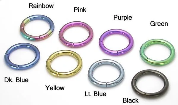 Tilum Tilum 8g PVD Black Titanium Segment Ring Price Per 1 Anal