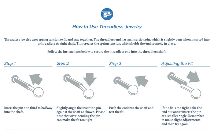 Tilum Tilum Jeweled Excellence Titanium Threadless Top Price Per 1 Vibrators