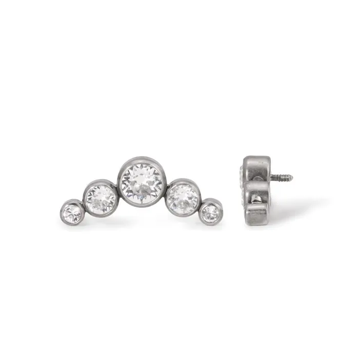 Tilum Vibrators Tilum 14g12g Internally Threaded Crescent Jewel Cluster Top Price Per 1 Tilum Vibrators Tilum 14g12g Internally Threaded Crescent Jewel Cluster Top Price Per 1