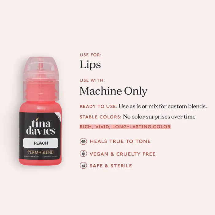 Tina Davies Lip Trio Perma Blend Peach Perma Blend Vibrators