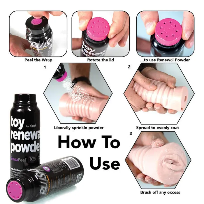 Vibrators Blush Blush SensaFeel TPE Toy Renewal Powder 34 oz