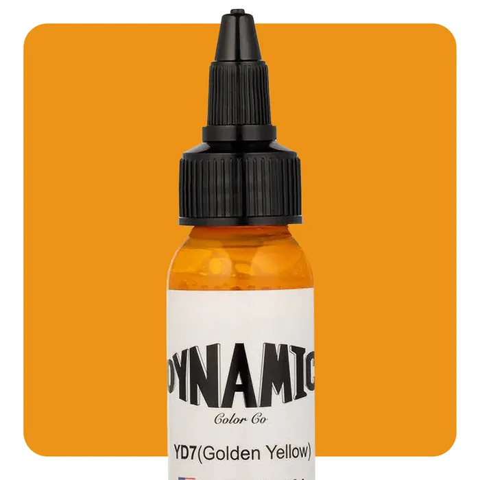 Vibrators Dynamic Dynamic Golden Yellow Tattoo Ink 1oz Bottle