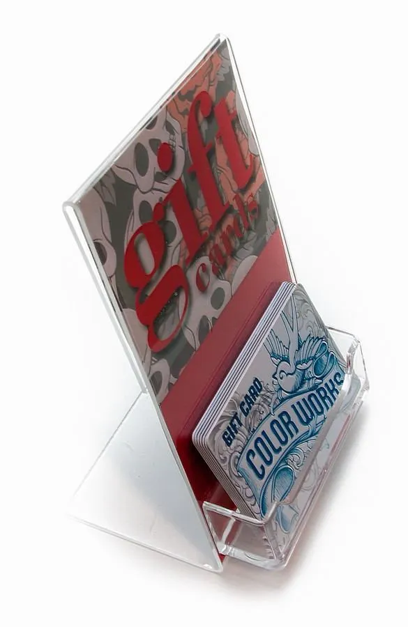 Vibrators Gift Card or Business Card Stand Holder 4 x 6 Slant Back Painful Pleasures