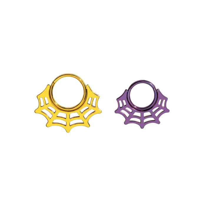 Vibrators Painful Pleasures 16g Spiderweb Titanium Clicker Price Per 1