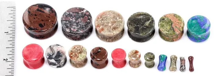 Vibrators Painful Pleasures SPOT AGATE Stone Double Flare Plugs 10g 1 Price Per 1