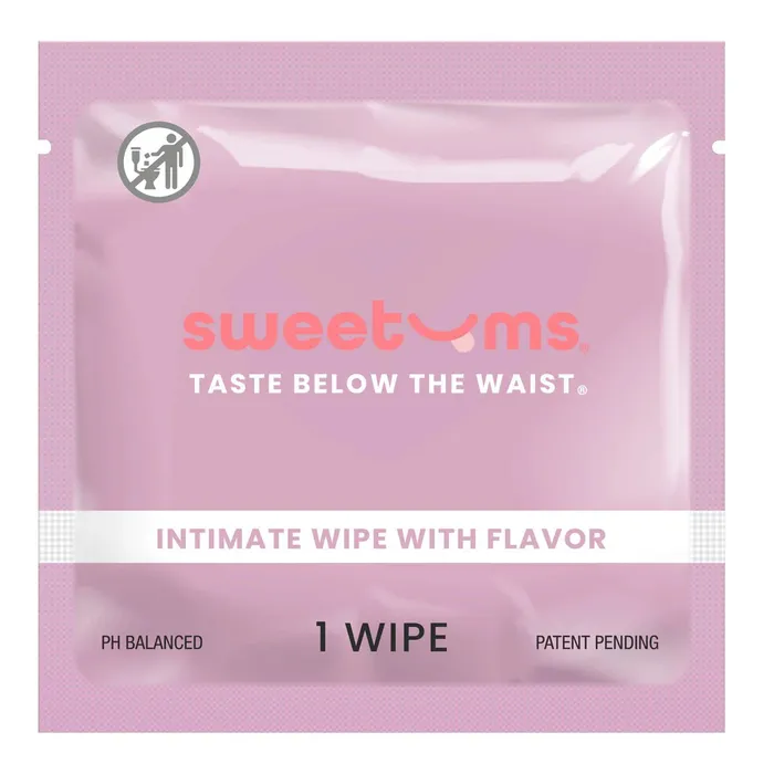 Vibrators Sweetums Sweetums Intimate Wipes wFlavor 1 Individual Wipe