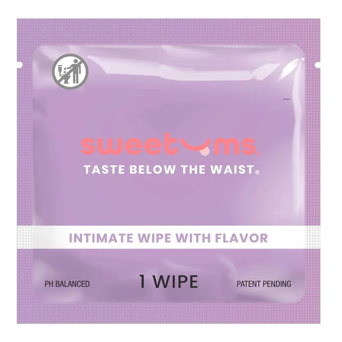 Vibrators Sweetums Sweetums Intimate Wipes wFlavor 1 Individual Wipe