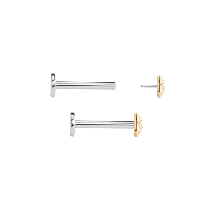 Vibrators Tilum Right Tromino 14kt Yellow Gold Threadless Top Price Per 1 Painful Pleasures