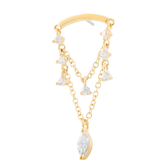 Vibrators Tilum Tilum 14kt Yellow Gold Epaulet Threadless Top Price Per 1