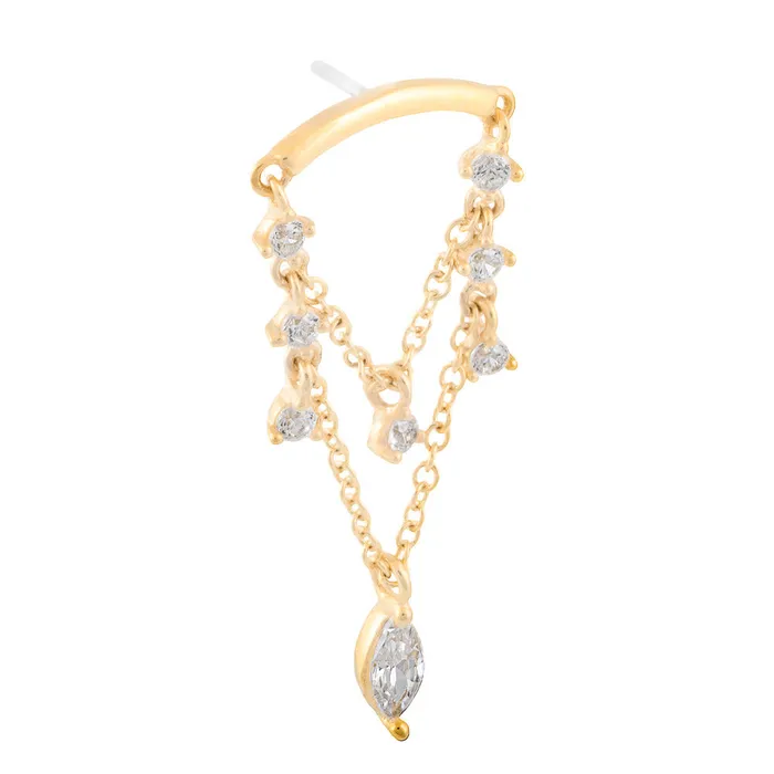 Vibrators Tilum Tilum 14kt Yellow Gold Epaulet Threadless Top Price Per 1