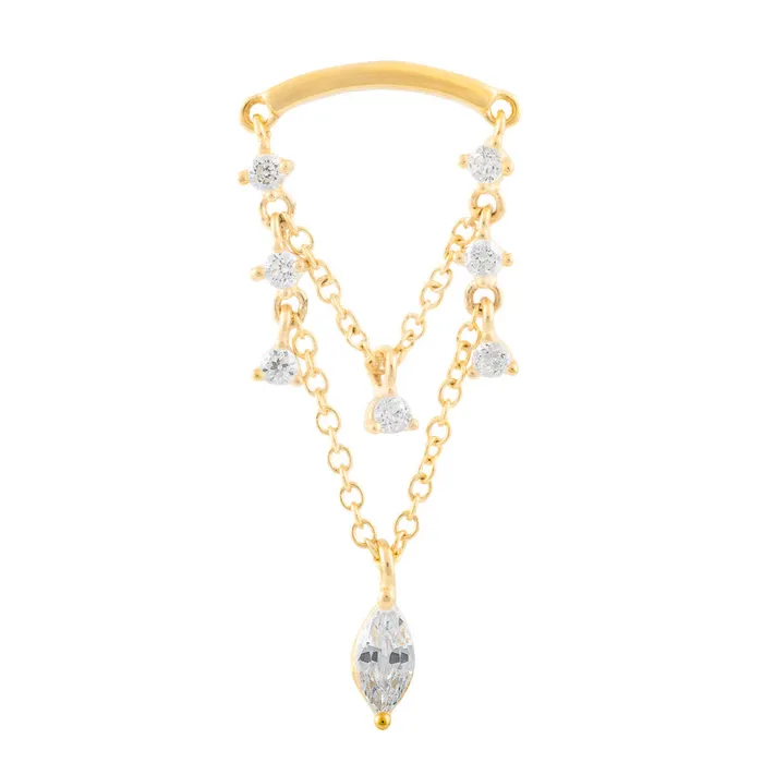 Vibrators Tilum Tilum 14kt Yellow Gold Epaulet Threadless Top Price Per 1