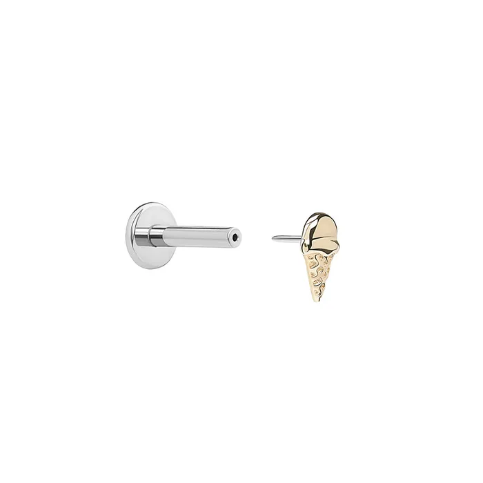 Vibrators Tilum Tilum 14kt Yellow Gold Ice Cream Cone Threadless Top Price Per 1