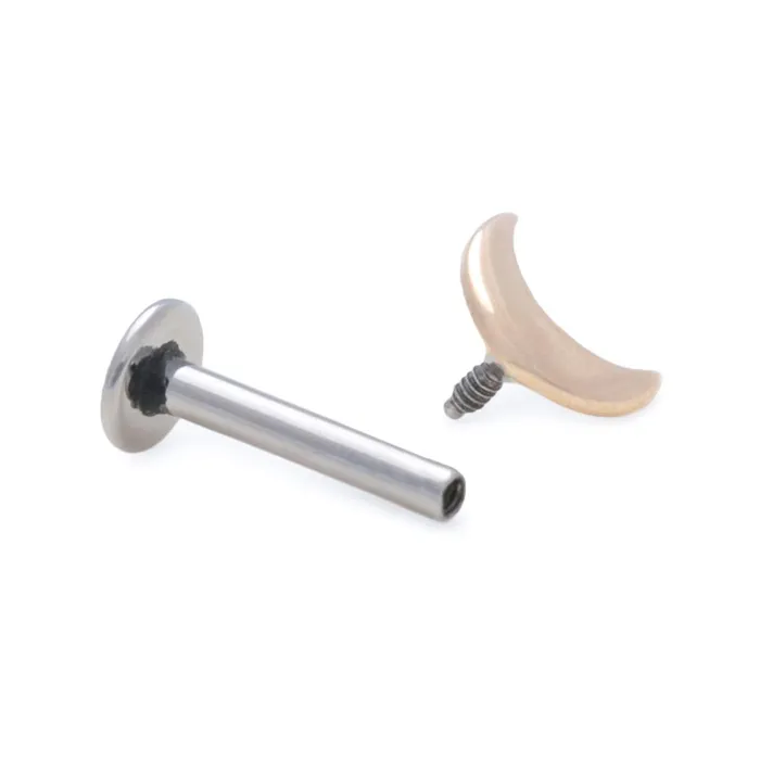 Vibrators Tilum Tilum 18g16g Internally Threaded Crescent Moon 14kt Yellow Gold Top Price Per 1