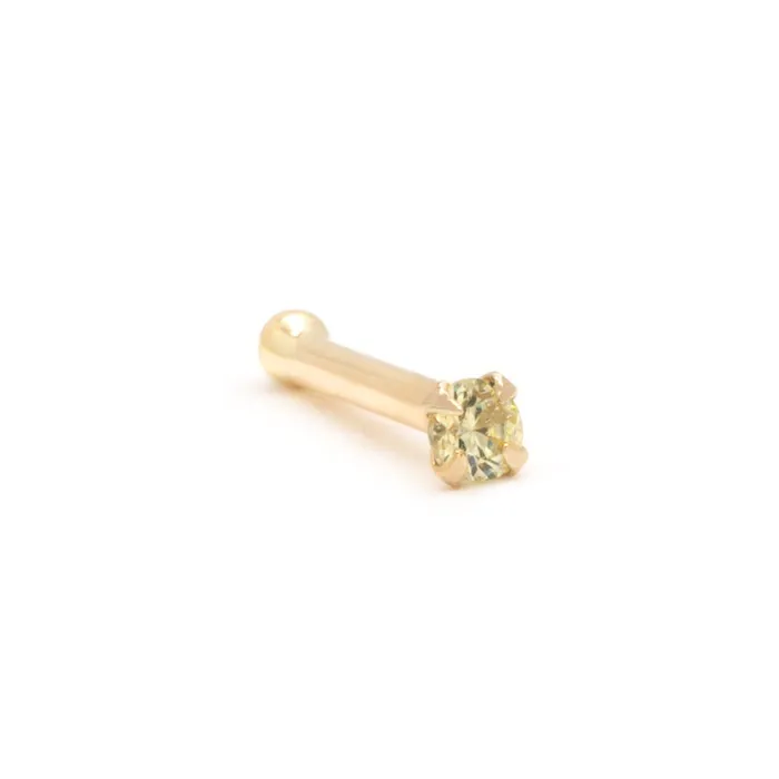Vibrators Tilum Tilum 20g Yellow Gold Peridot Colored Jewel Nose Bone