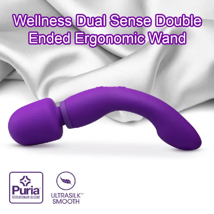 Wellness Dual Sense Double Ended Ergonomic Waterproof Wand Blush Female Sex Toys