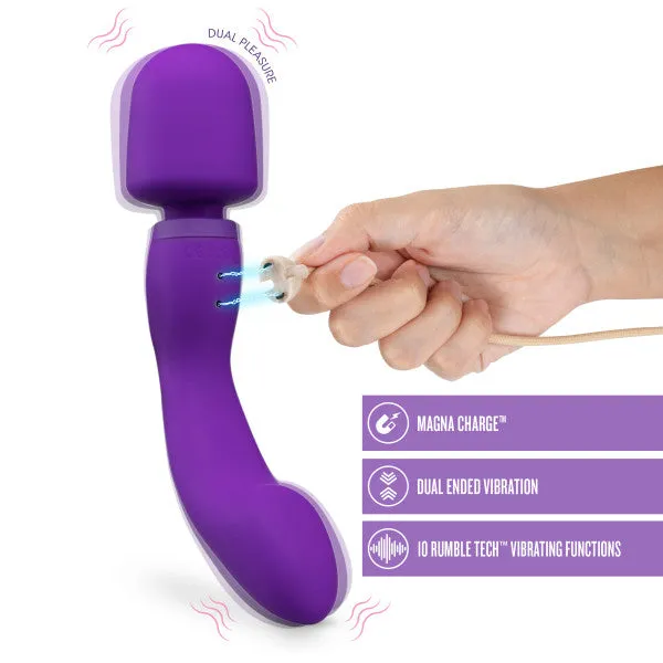 Wellness Dual Sense Double Ended Ergonomic Waterproof Wand Blush Female Sex Toys
