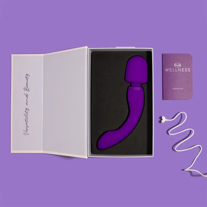 Wellness Dual Sense Double Ended Ergonomic Waterproof Wand Blush Female Sex Toys