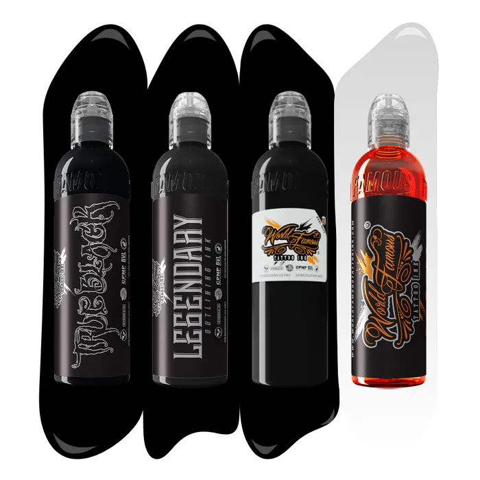 World Famous Anal Andres Jaramillo 4 Bottle Latin Black Scale Set World Famous Tattoo Ink 4oz World Famous Anal Andres Jaramillo 4 Bottle Latin Black Scale Set World Famous Tattoo Ink 4oz