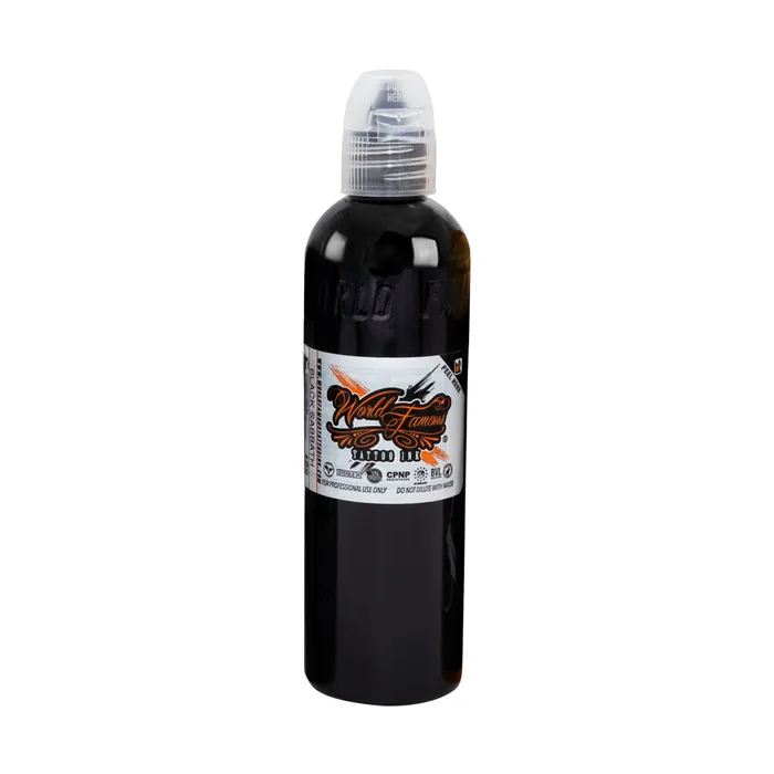 World Famous Anal Andres Jaramillo 4 Bottle Latin Black Scale Set World Famous Tattoo Ink 4oz
