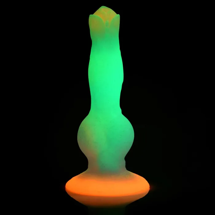 XR Brands Dildos Space Cock GlowInTheDark Silicone Canine Alien Dildo