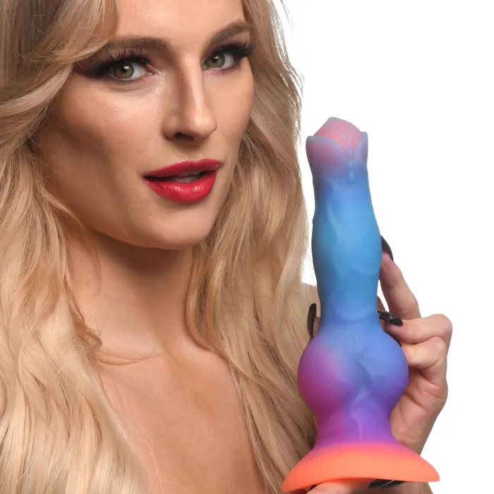 XR Brands Dildos Space Cock GlowInTheDark Silicone Canine Alien Dildo