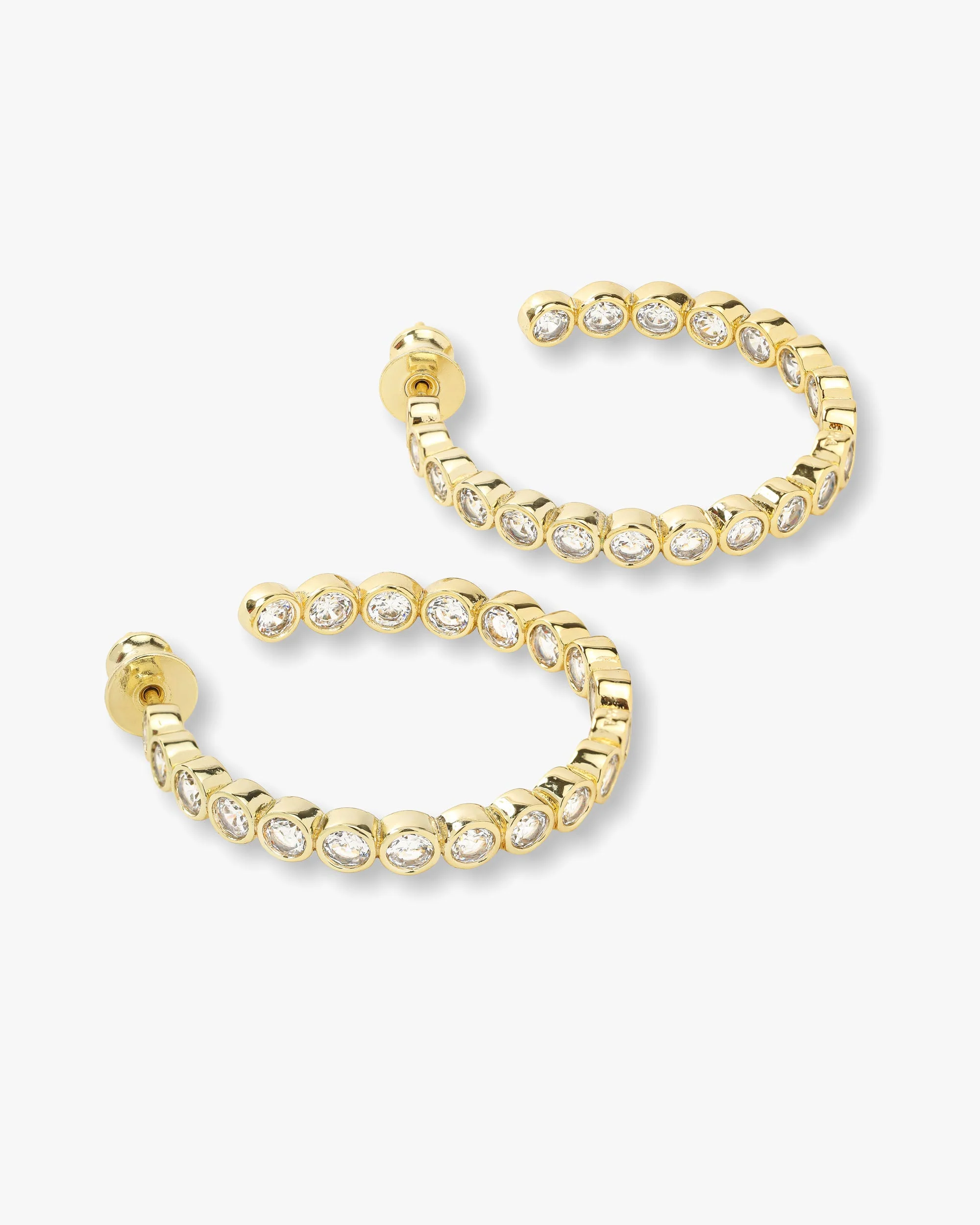 Baroness Hoops 1.25" - Gold|White Diamondettes - Image 3