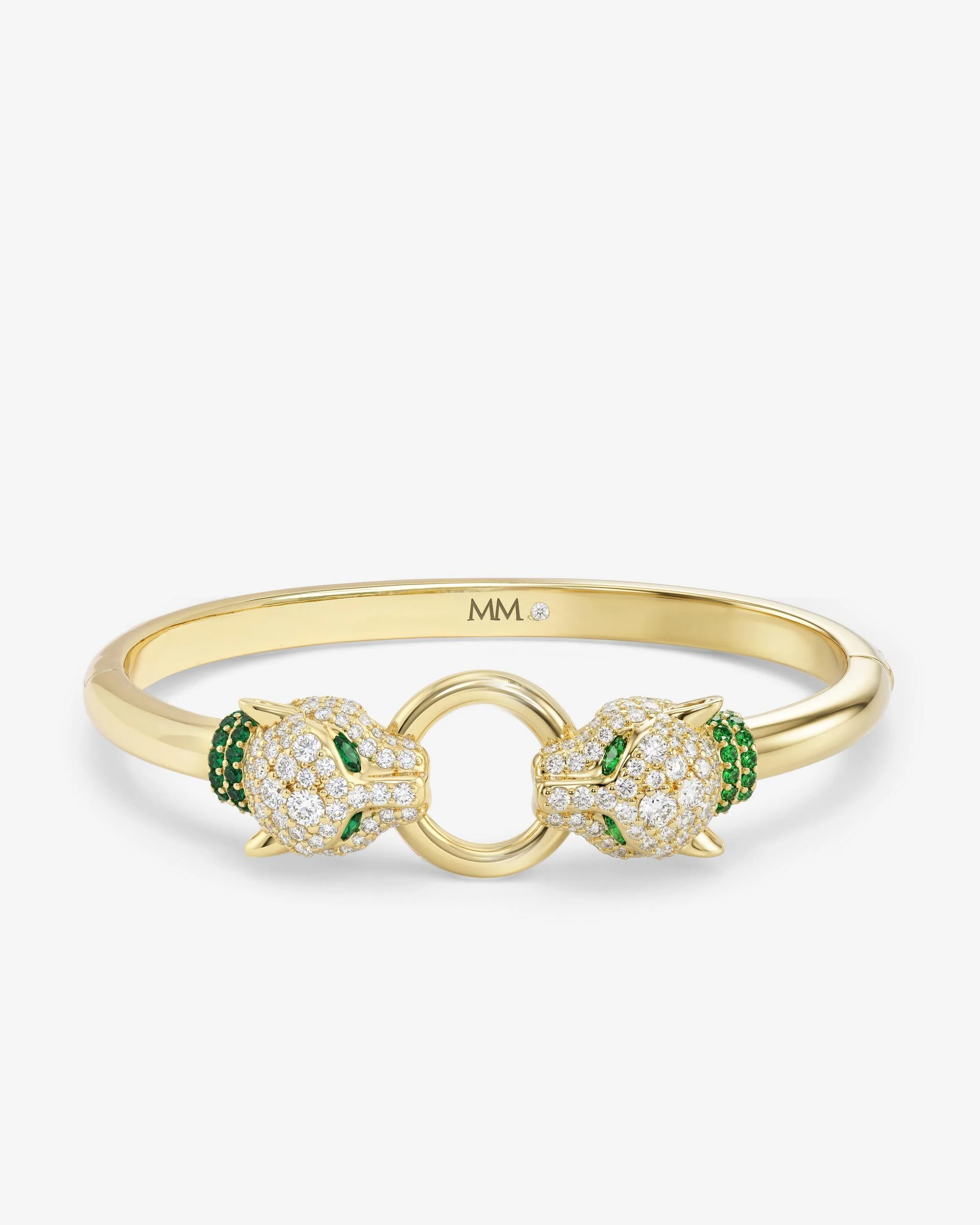 Jaguar Cuff Bracelet - Gold|White Diamondettes