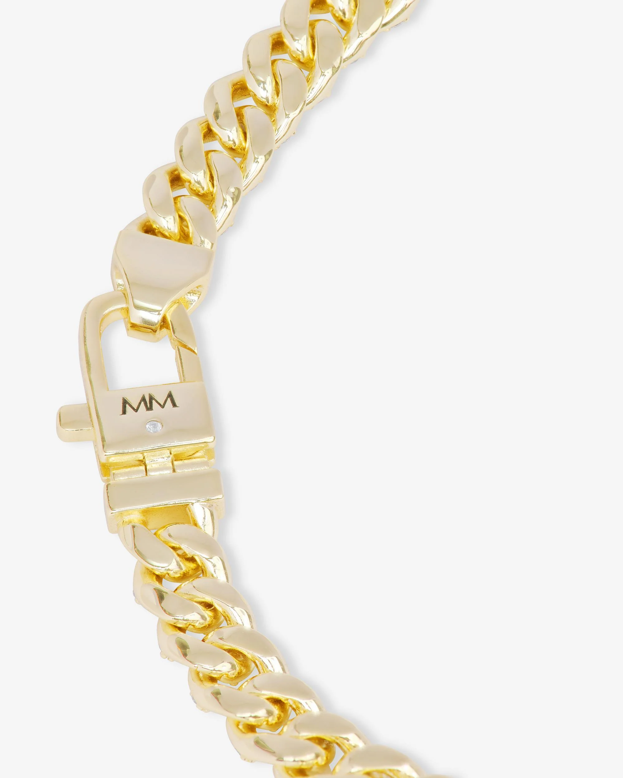Julian Triple Diamond Necklace 6.8mm - Gold|White Diamondettes - Image 9
