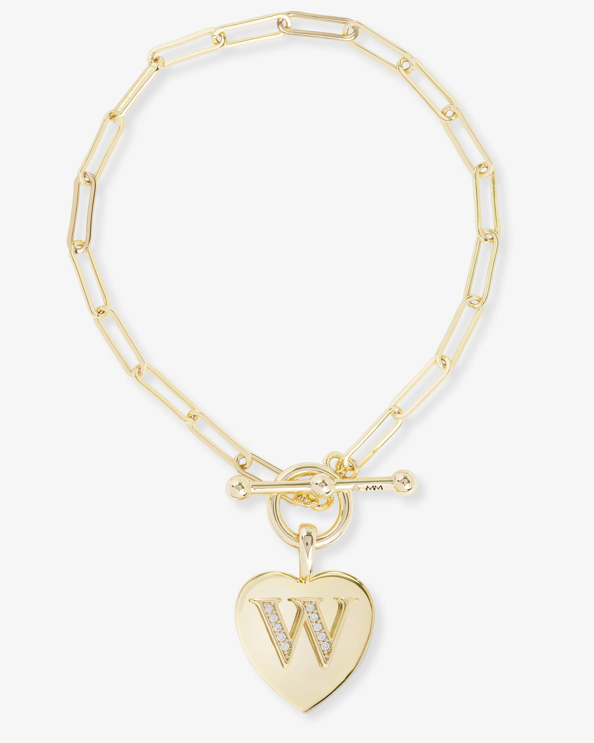 Love Letters Charm Bracelet - Gold|White Diamondettes - Image 23