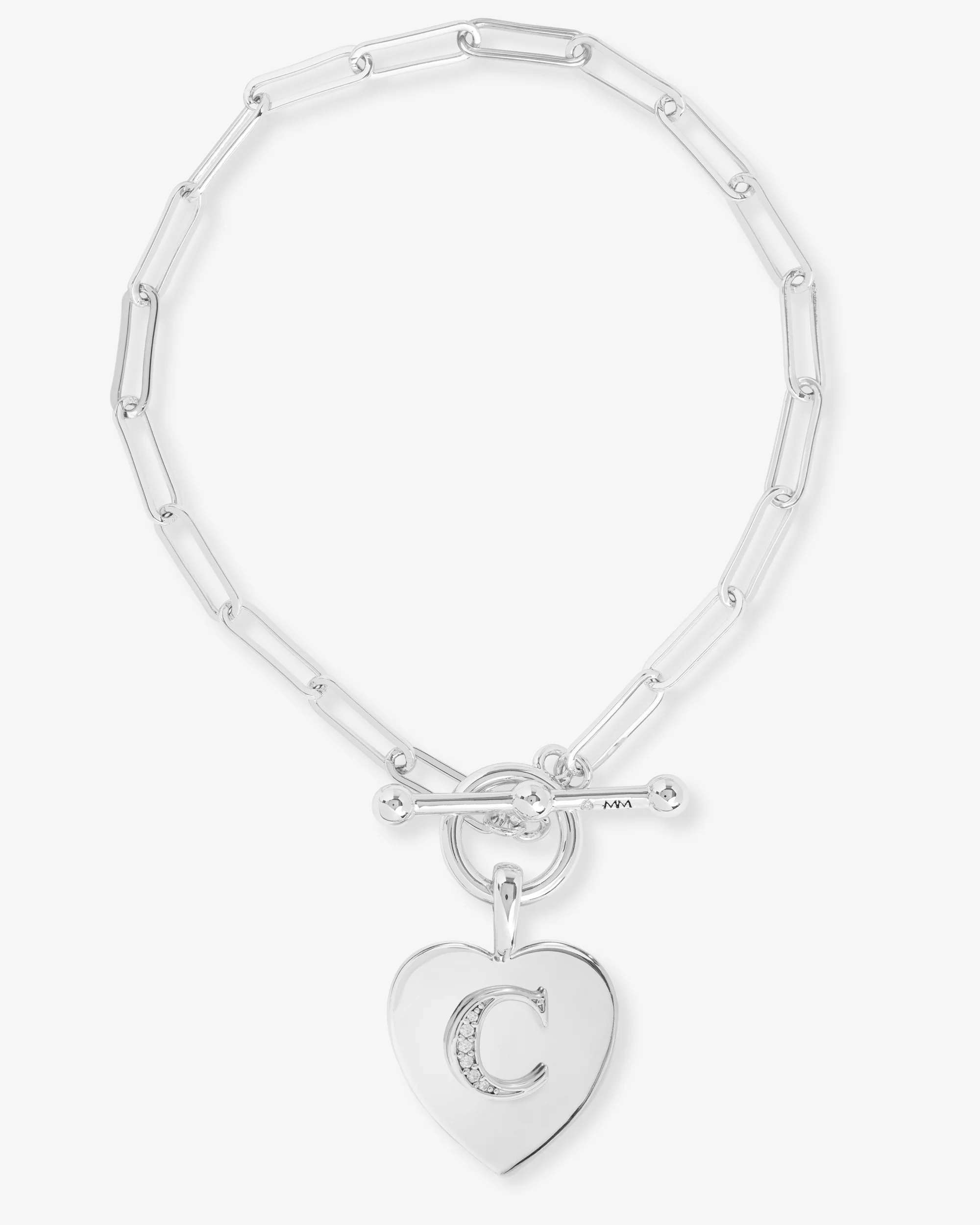 Love Letters Charm Bracelet - Silver|White Diamondettes - Image 3