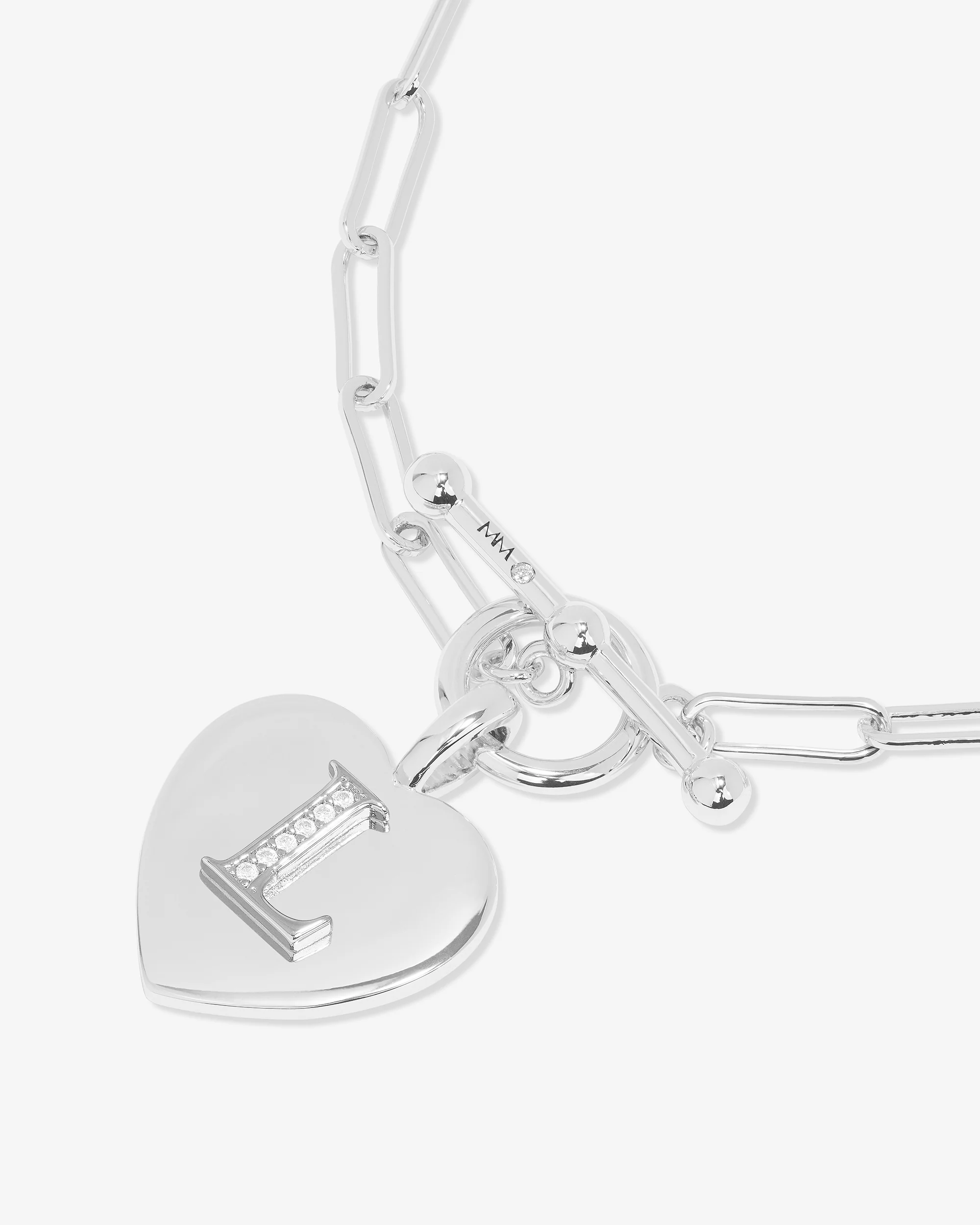 Love Letters Charm Bracelet - Silver|White Diamondettes - Image 39