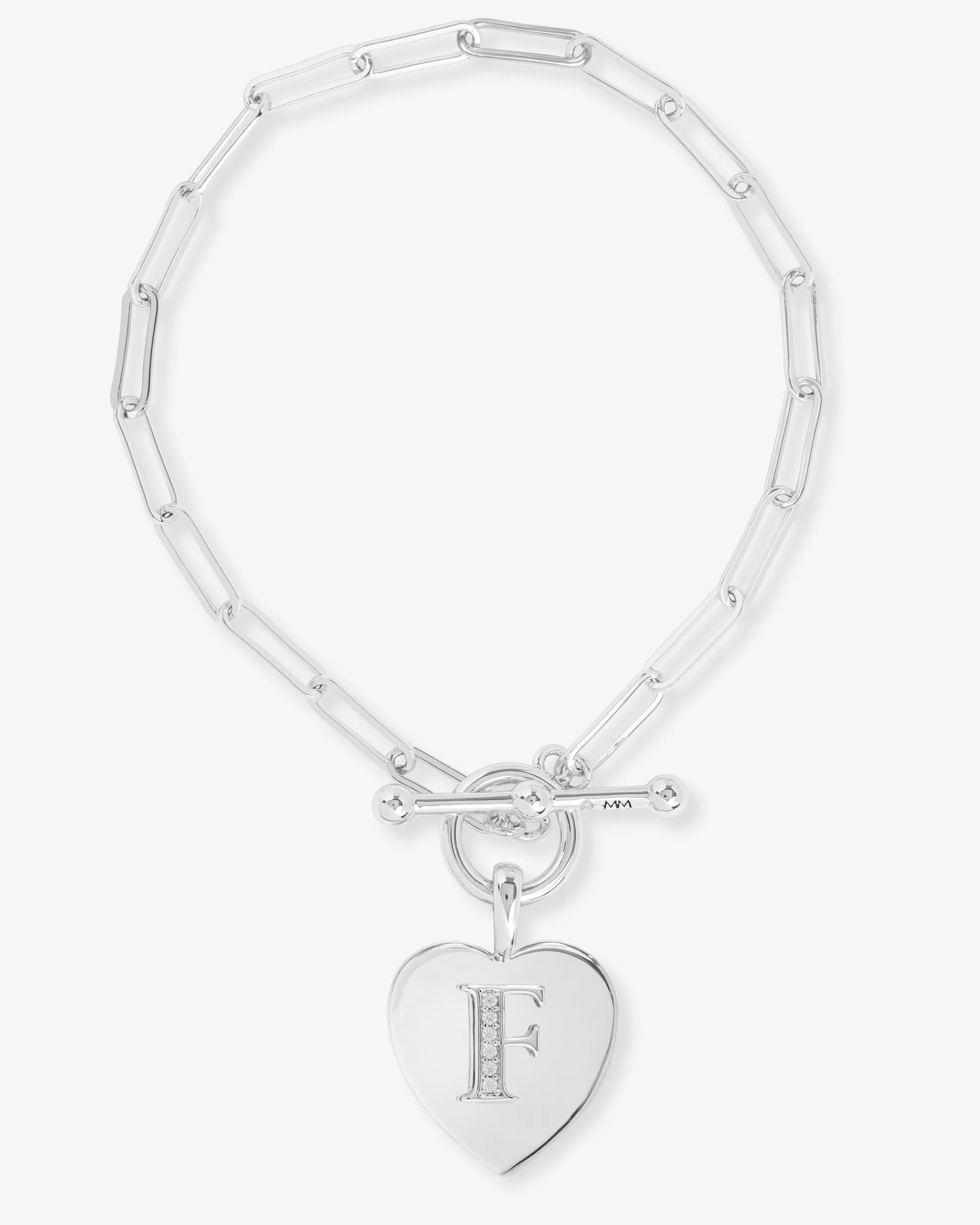 Love Letters Charm Bracelet - Silver|White Diamondettes - Image 6