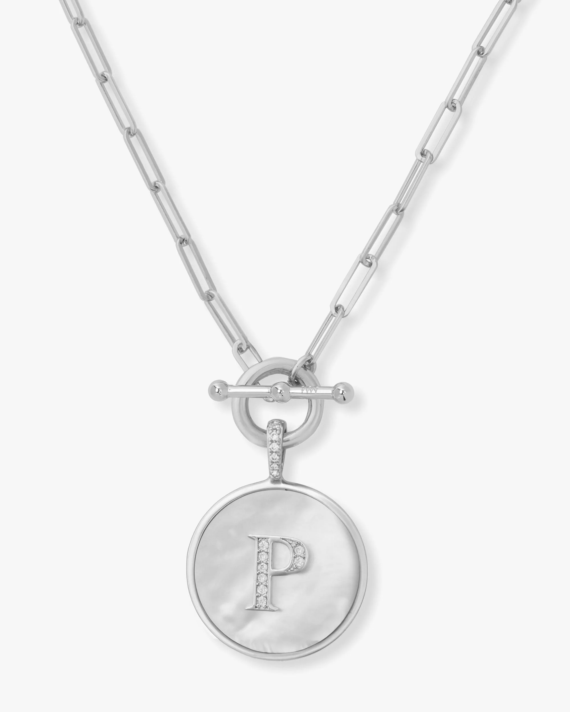 Love Letters Medallion Necklace 24mm - Silver - Image 16