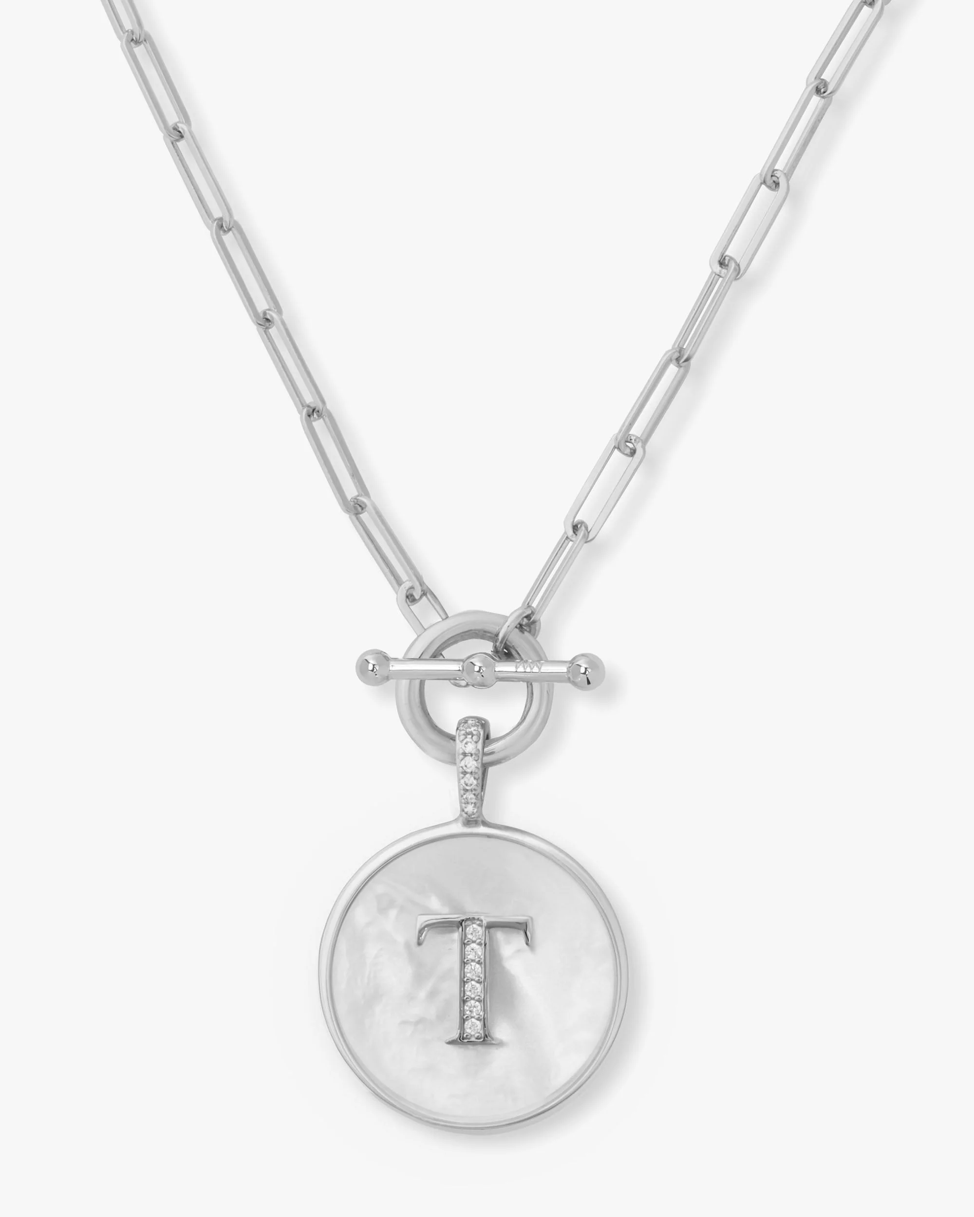 Love Letters Medallion Necklace 24mm - Silver - Image 20
