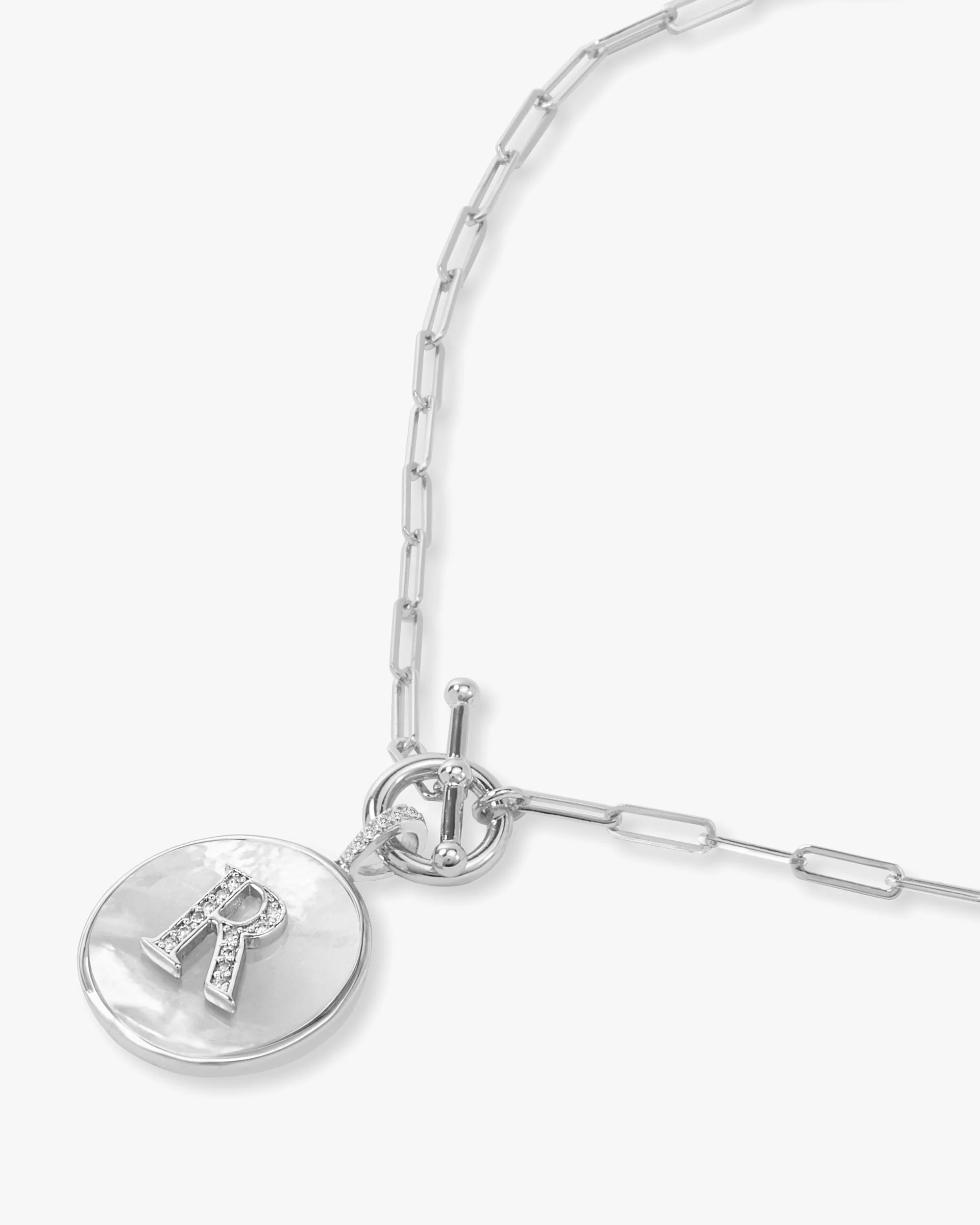 Love Letters Medallion Necklace 24mm - Silver - Image 45