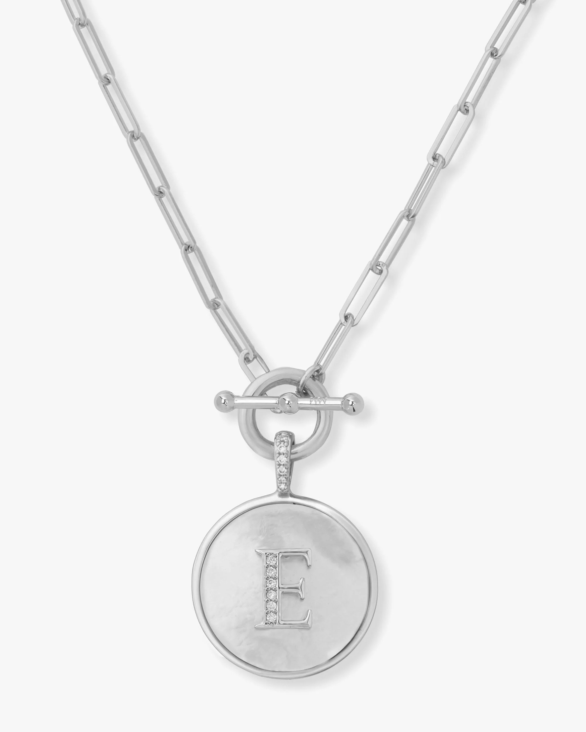 Love Letters Medallion Necklace 24mm - Silver - Image 5