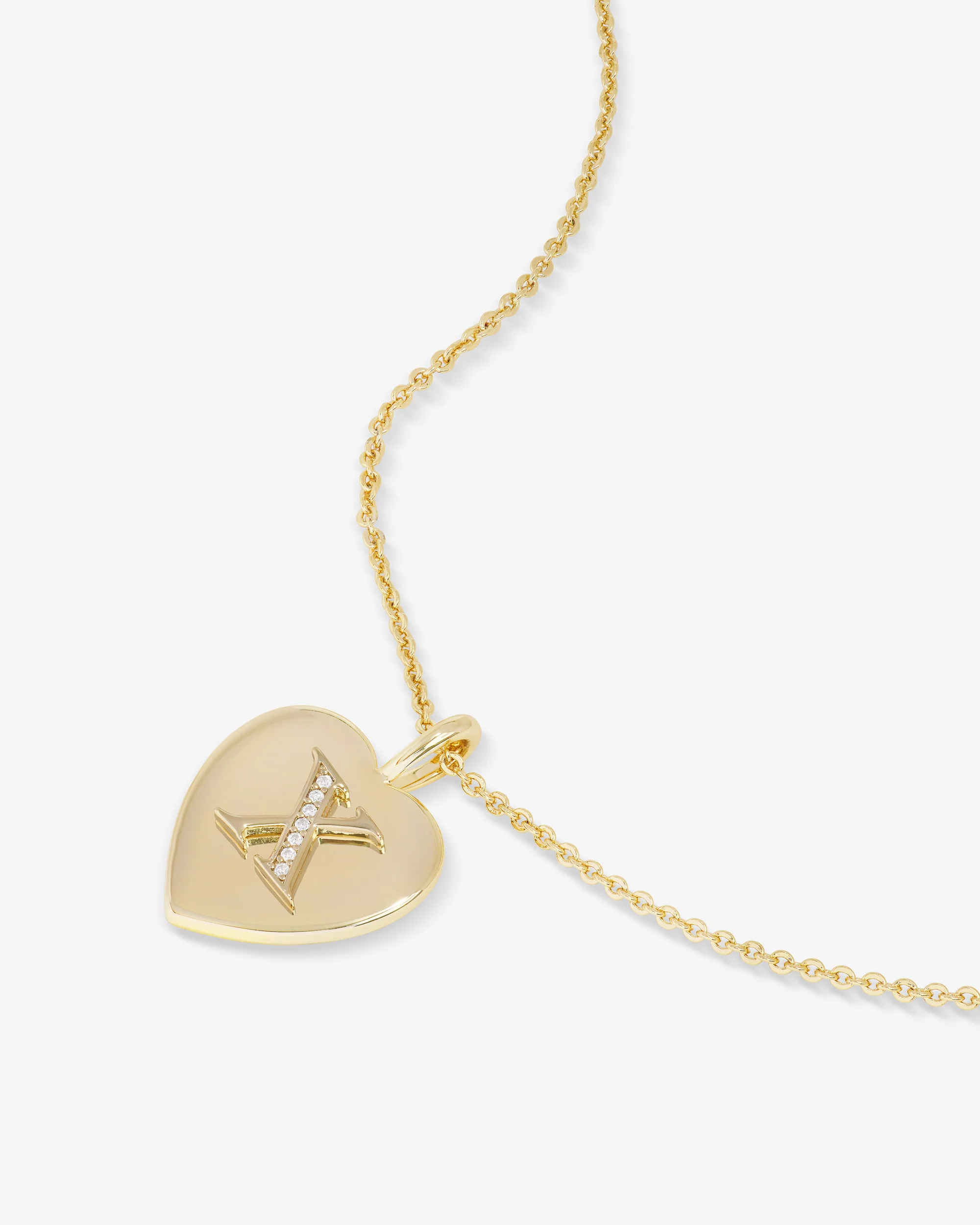 Love Letters Pendant Necklace - Gold|White Diamondettes - Image 51