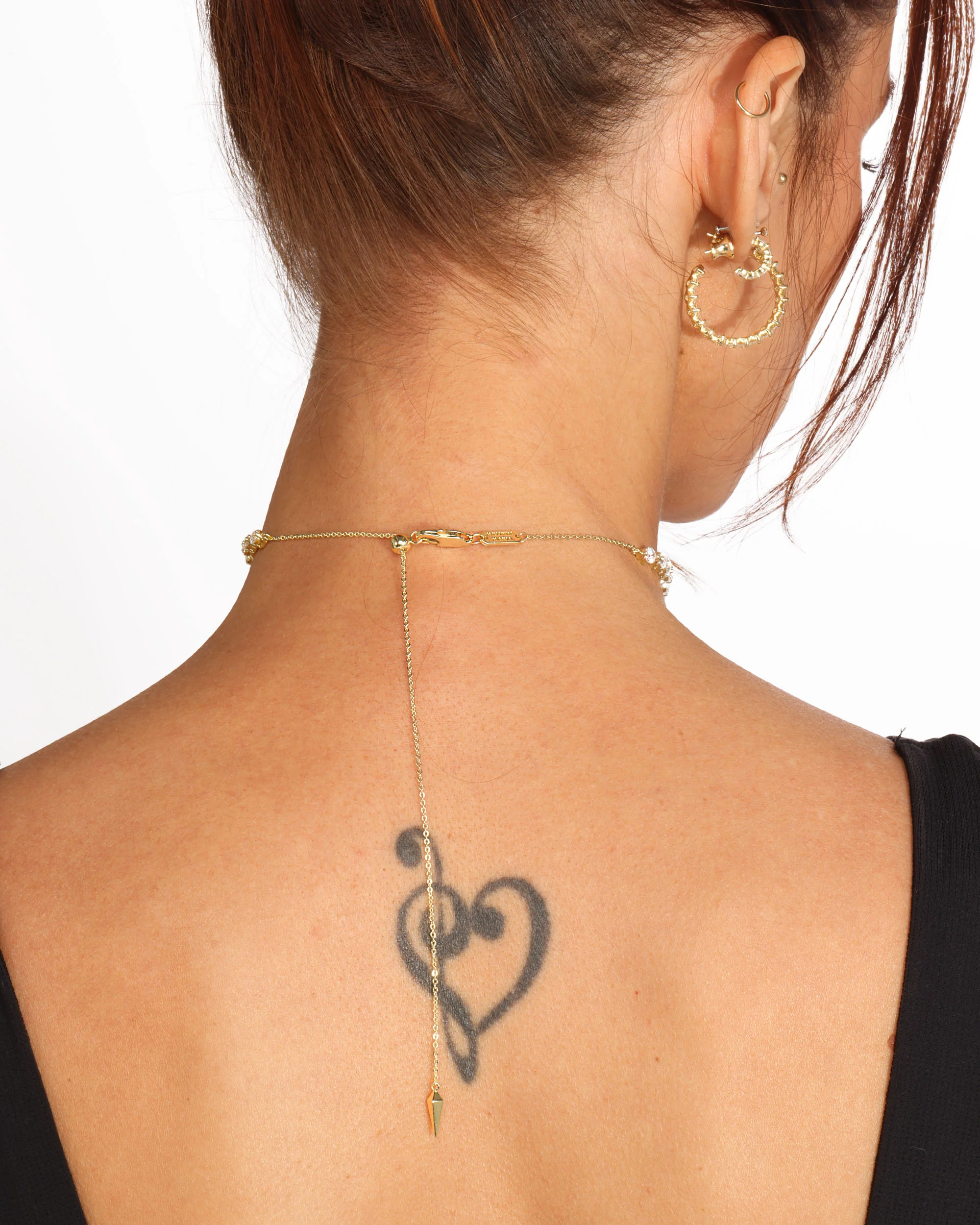 She's an Icon Tennis Choker 4mm - Gold|White Diamondettes - Image 5