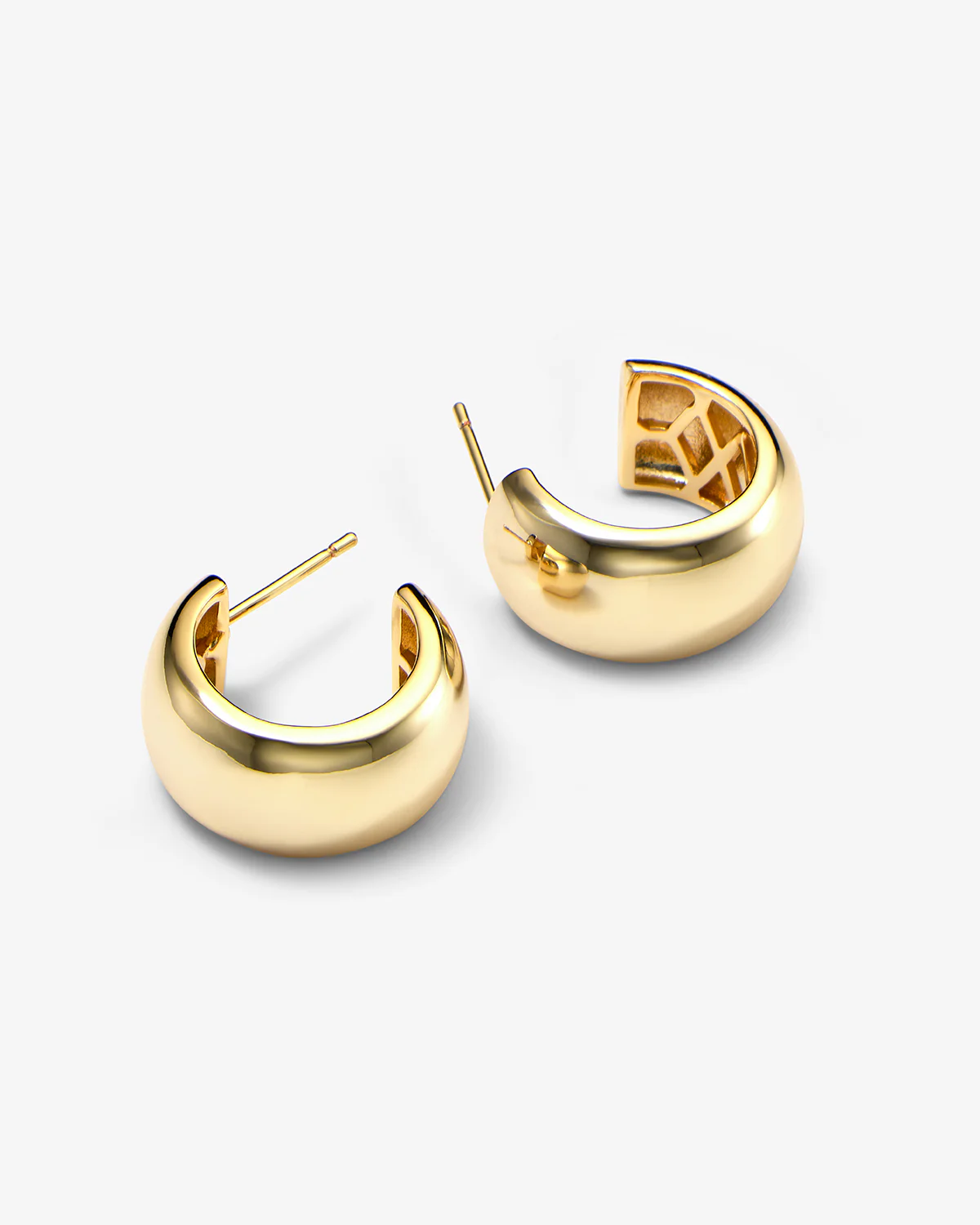 "She's So Smooth" Hoops 18mm - Gold - Image 3