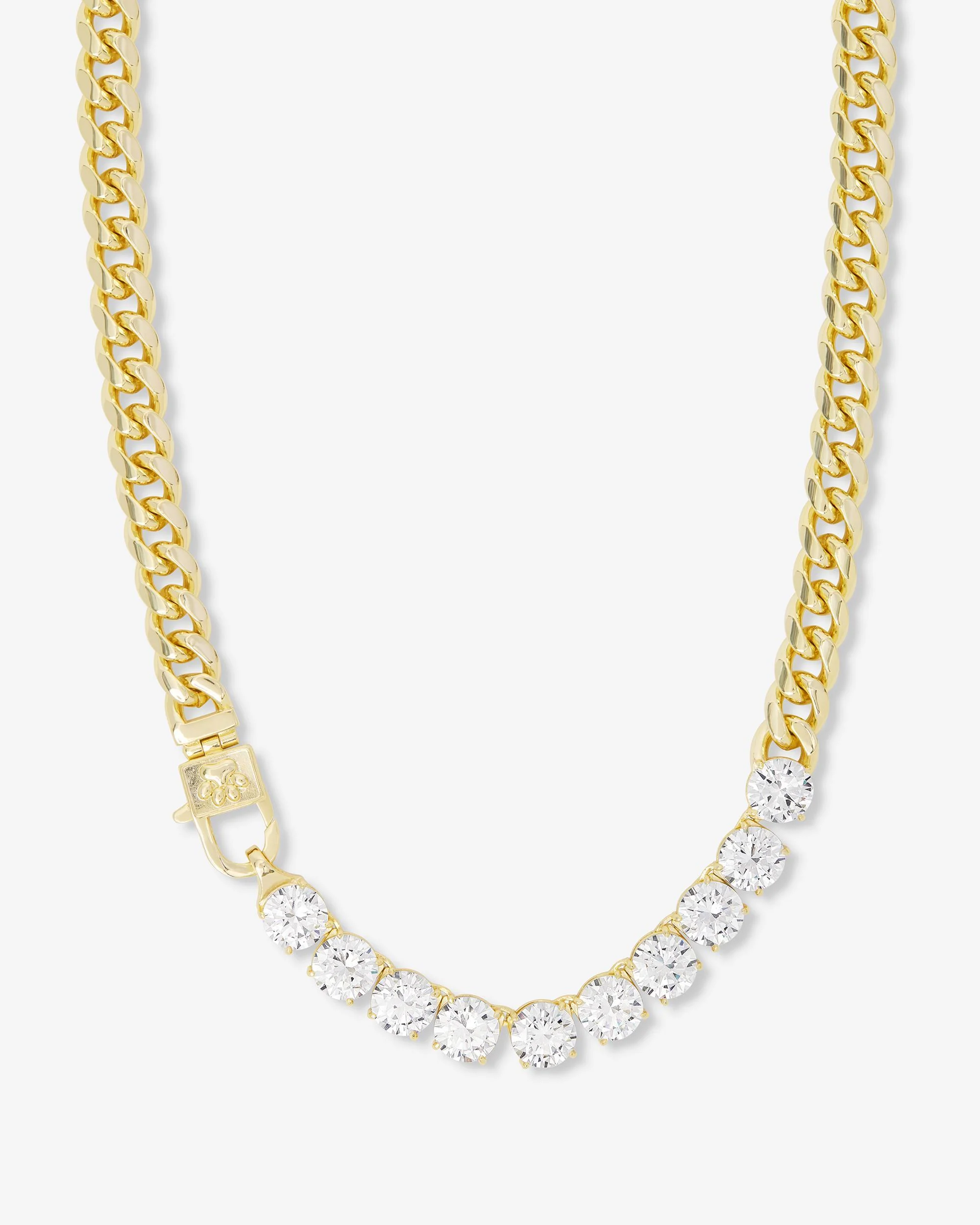 Thor Loves Diamonds Pet Necklace - Gold|White Diamondettes - Image 6
