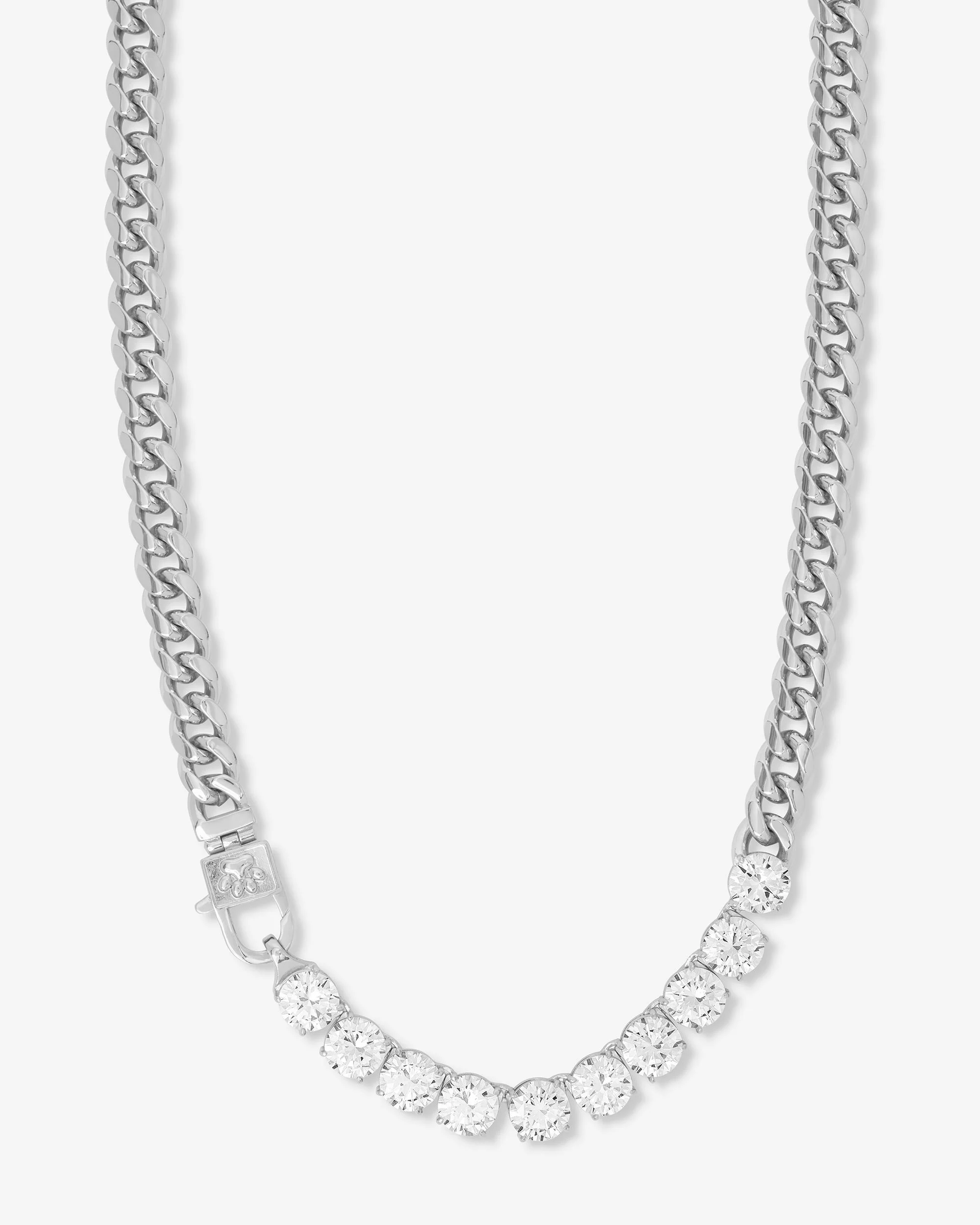 Thor Loves Diamonds Pet Necklace - Silver|White Diamondettes - Image 9